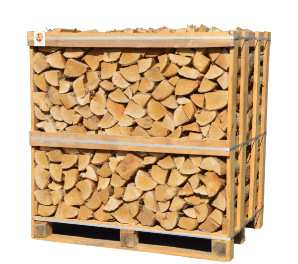 Silver birch crate of kiln dried logs